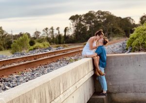 kissing near railway