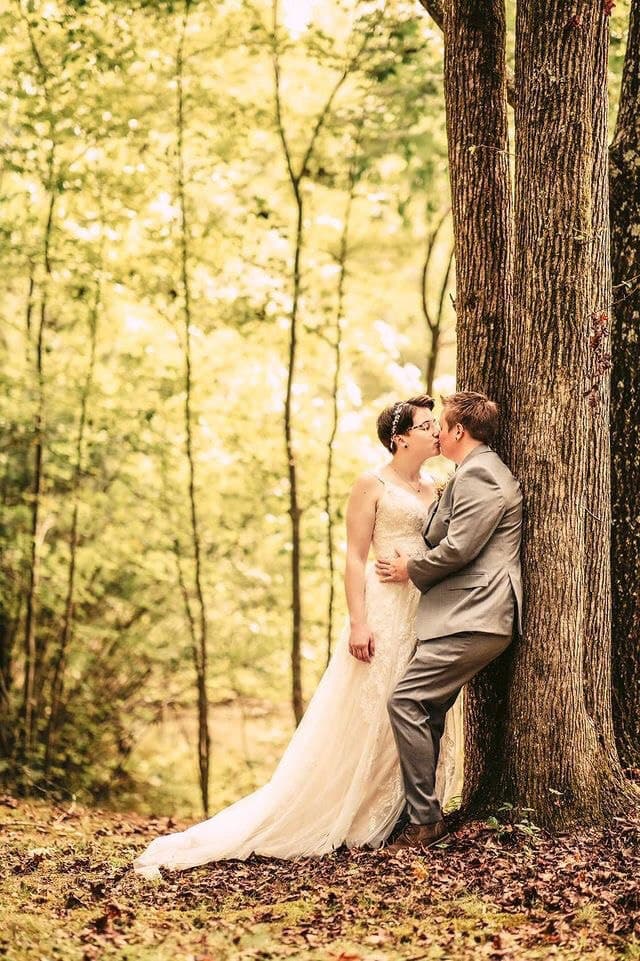 two brides in the forest