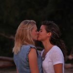 two women kissing