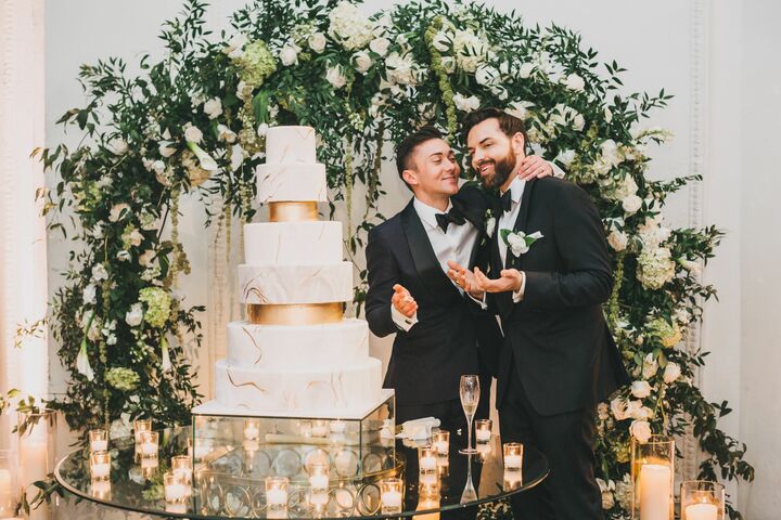 Flowers at ceremony