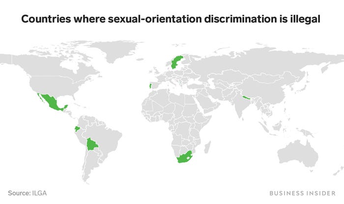 Only 5% of UN member states have provisions in their constitutions barring discrimination based on sexual orientation