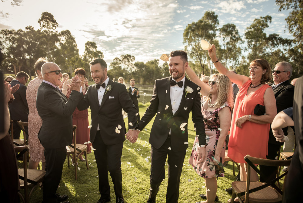 Guests on lgbtq wedding